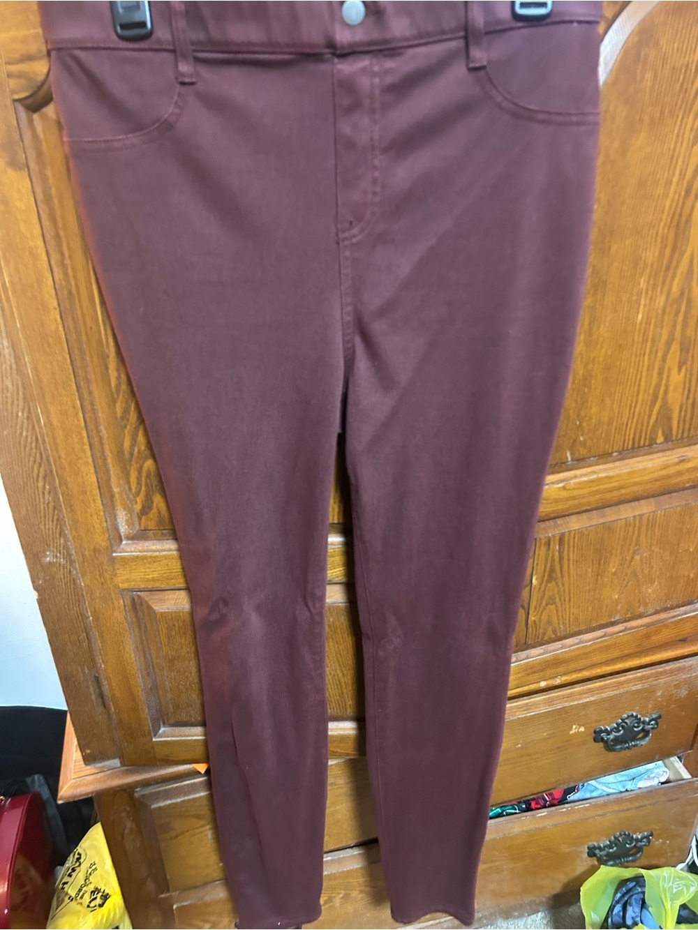 Time and Tru Skinny Jeans in Burgundy
